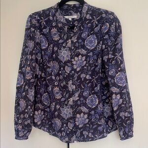 Derek Lam 10 Crosby Floral Print Women's Top - Blue